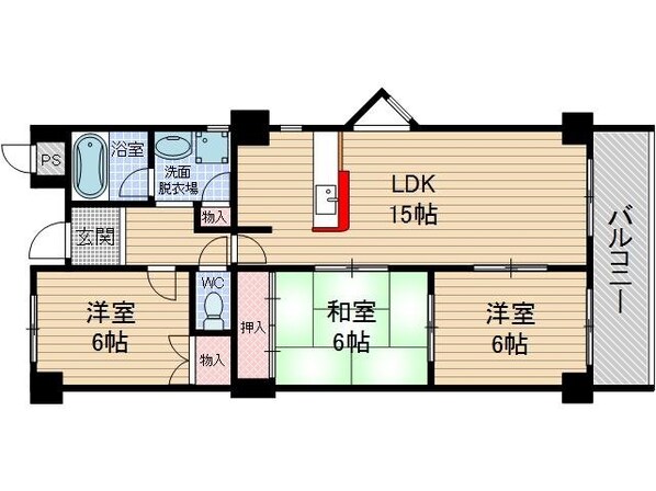 メゾンラフィーヌ奥野の物件間取画像